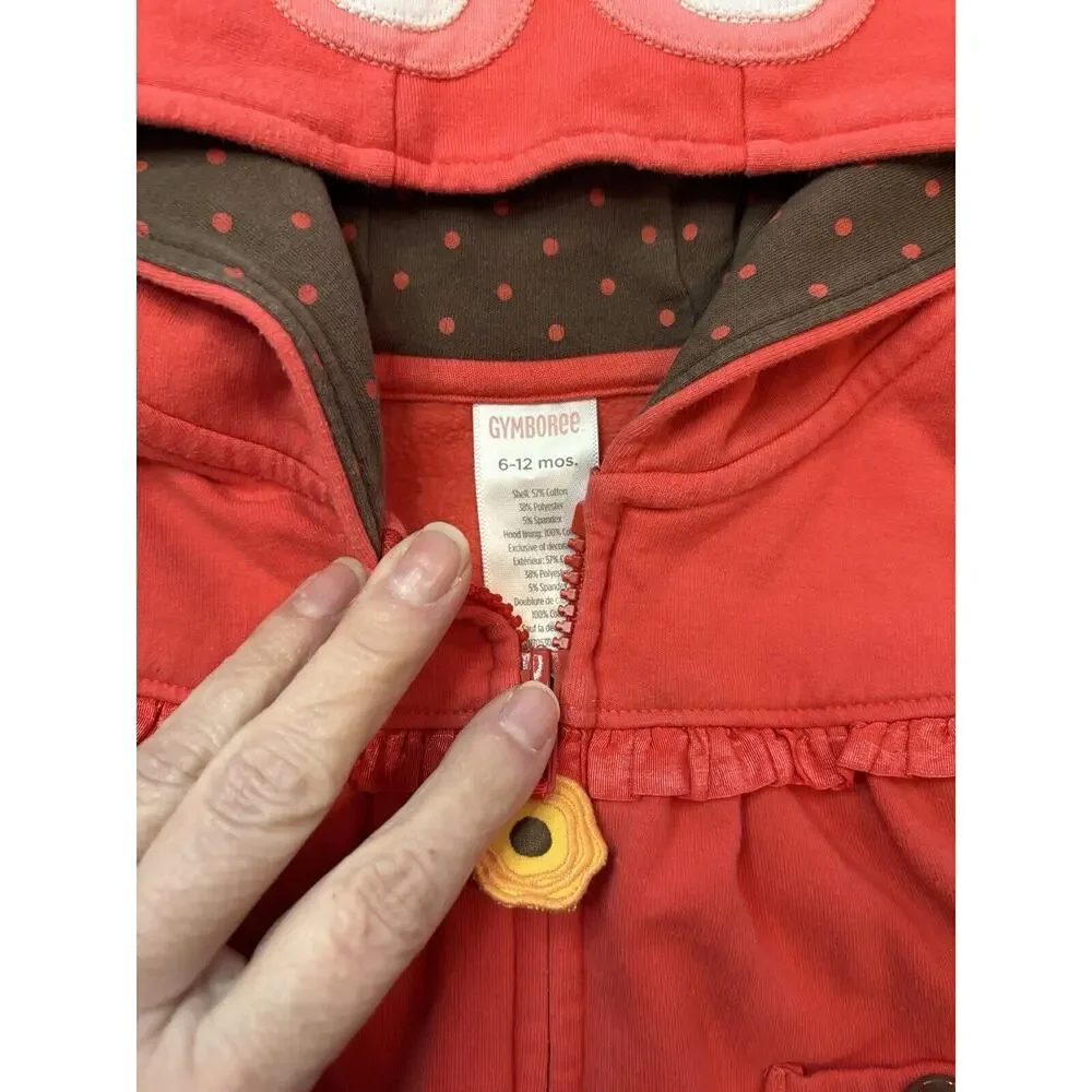 Baby Girl Clothes Gymboree 6-12 Month Adorable Owl Spring Jacket